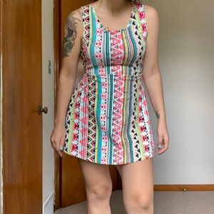 Ocean drive geometric skater dress